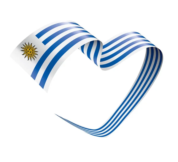 Bandera de Uruguay, ilustración vectorial sobre fondo blanco. — Vector de stock