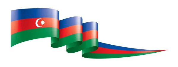 Azerbajdzjan flagga, vektor illustration på en vit bakgrund — Stock vektor