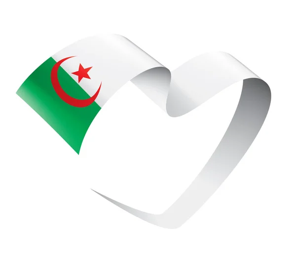 Bandera de Argelia, ilustración vectorial sobre fondo blanco — Archivo Imágenes Vectoriales