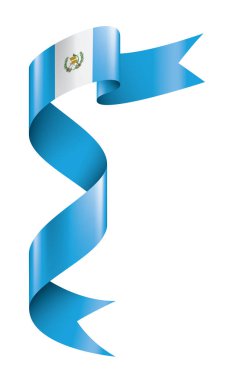 Guatemala bayrağı, beyaz bir arka plan üzerinde vektör çizim