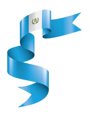 Guatemala bayrağı, beyaz bir arka plan üzerinde vektör çizim