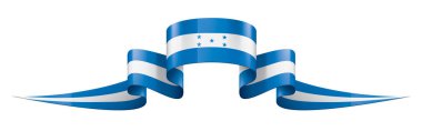 Beyaz arkaplanda Honduras bayrağı, vektör illüstrasyonu