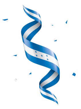 Beyaz arkaplanda Honduras bayrağı, vektör illüstrasyonu