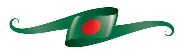 Bandera de Bangladesh, ilustración vectorial sobre fondo blanco — Archivo Imágenes Vectoriales