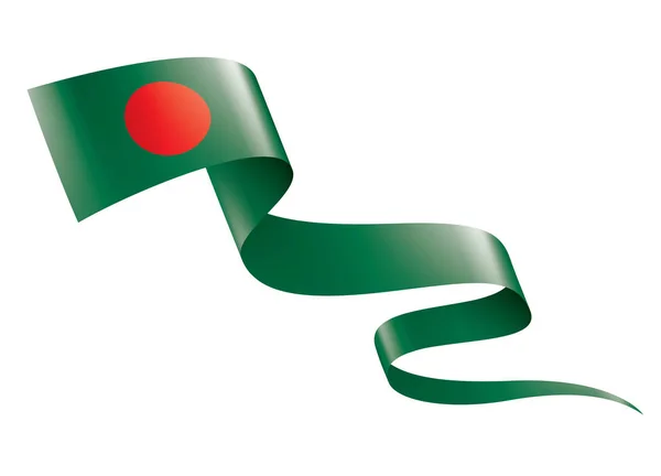 Bandera de Bangladesh, ilustración vectorial sobre fondo blanco — Archivo Imágenes Vectoriales