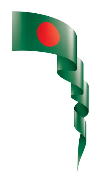 Drapeau du Bangladesh, illustration vectorielle sur fond blanc — Image vectorielle