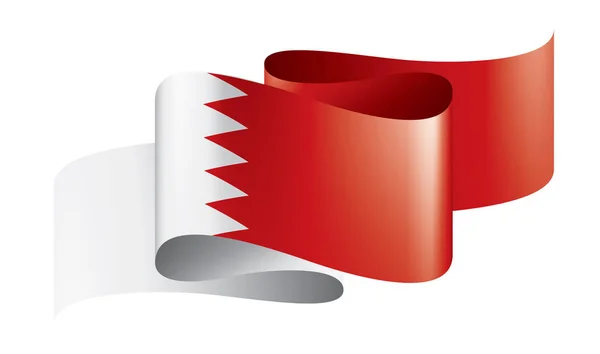 Bandera de Bahréin, ilustración vectorial sobre fondo blanco — Archivo Imágenes Vectoriales