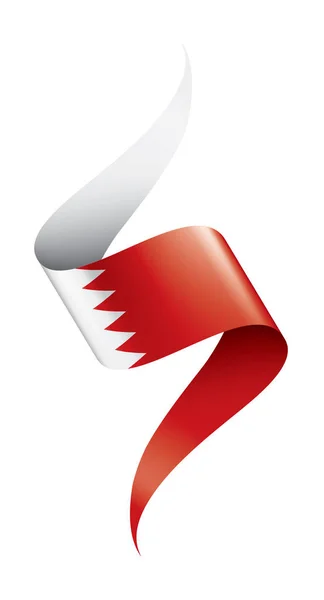 Bahrajnová vlajka, vektorová ilustrace na bílém pozadí — Stockový vektor