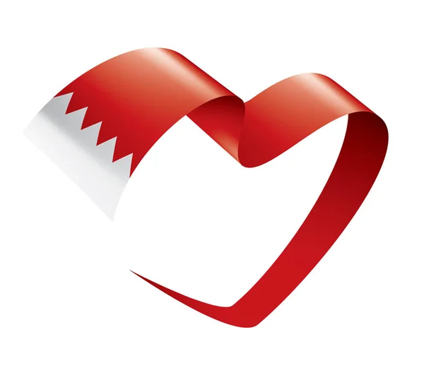 Bahrein vlag, vector illustratie op een witte achtergrond — Stockvector