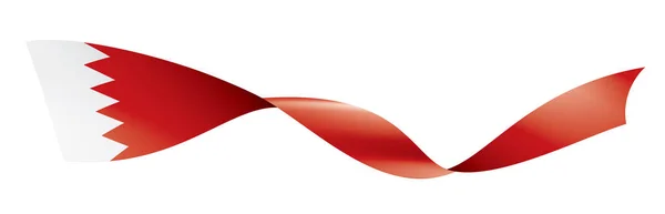 バーレーンの旗白い背景のベクトルイラスト — ストックベクタ