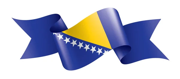 Bandeira da Bósnia e Herzegovina, ilustração vetorial sobre um fundo branco — Vetor de Stock