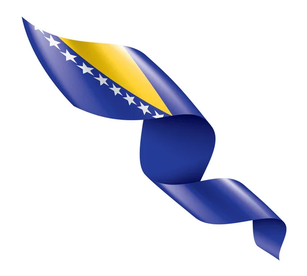 Flagge von Bosnien und Herzegowina, Vektordarstellung auf weißem Hintergrund — Stockvektor