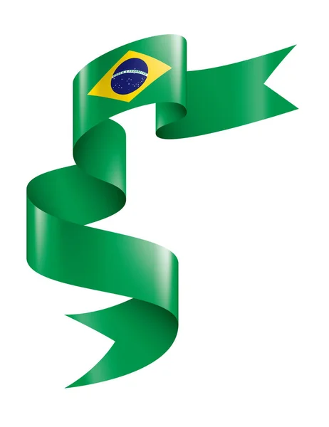 Bandeira do Brasil, ilustração vetorial sobre fundo branco — Vetor de Stock