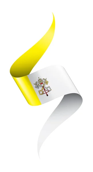 Flagge des Vatikans, Vektorabbildung auf weißem Hintergrund — Stockvektor
