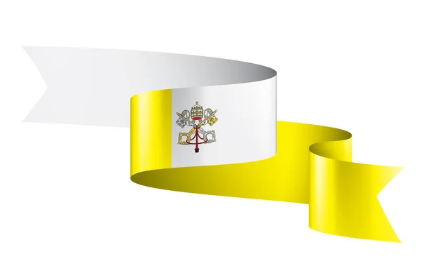 Bandera del Vaticano, ilustración vectorial sobre fondo blanco — Vector de stock