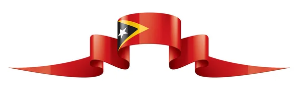 Bandeira timor leste, ilustração vetorial sobre um fundo branco — Vetor de Stock