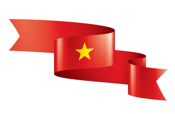Vietnam vlag, vector illustratie op een witte achtergrond — Stockvector