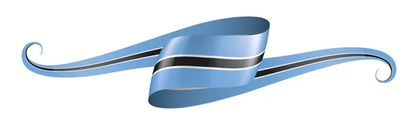 Botswana zászló, vektor illusztráció fehér alapon — Stock Vector