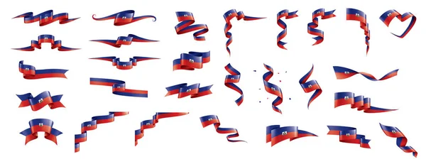 Σημαία Αϊτής, διανυσματική απεικόνιση σε λευκό φόντο — Διανυσματικό Αρχείο