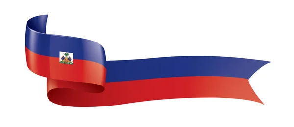Bandera de Haití, ilustración vectorial sobre fondo blanco — Vector de stock