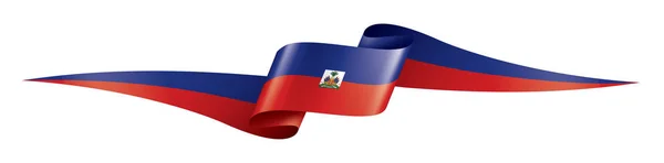 Bandeira do Haiti, ilustração vetorial sobre um fundo branco — Vetor de Stock