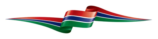 Gambia vlag, vector illustratie op een witte achtergrond — Stockvector