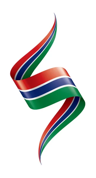 Bandera de Gambia, ilustración vectorial sobre fondo blanco — Vector de stock