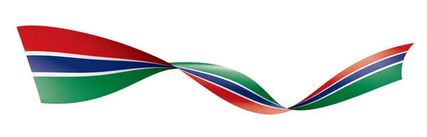 Bandera de Gambia, ilustración vectorial sobre fondo blanco — Vector de stock