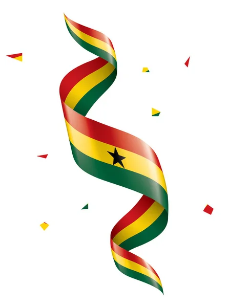 Ghana flag, vector illustration on a white background — Stock Vector