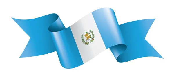 Bandeira da Guatemala, ilustração vetorial sobre um fundo branco —  Vetores de Stock