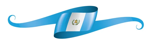 Guatemaltekische Flagge, Vektorabbildung auf weißem Hintergrund — Stockvektor