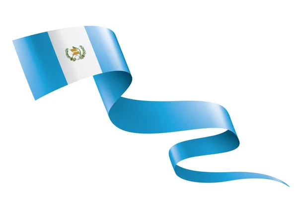 Bandera de Guatemala, ilustración vectorial sobre fondo blanco — Vector de stock