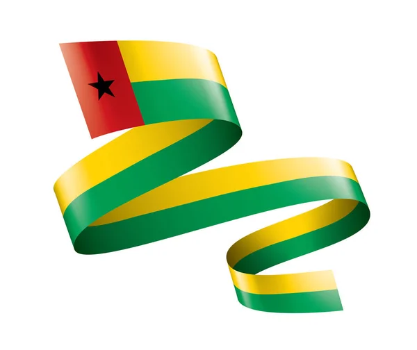 Bandeira da Guiné Bissau, ilustração vetorial sobre fundo branco — Vetor de Stock