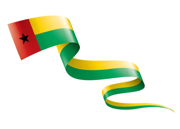 几内亚比绍国旗，白色背景上的矢量说明 — 图库矢量图片