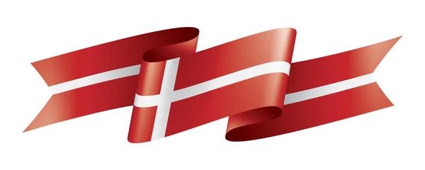 Denmark flag, vector illustration on a white background — Stock Vector