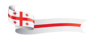Georgia bayrak, beyaz bir arka plan üzerinde vektör çizim