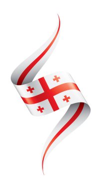 Georgia bayrak, beyaz bir arka plan üzerinde vektör çizim