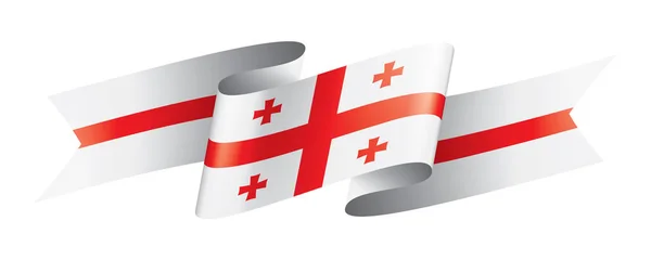 Bandeira da Geórgia, ilustração vetorial sobre um fundo branco —  Vetores de Stock