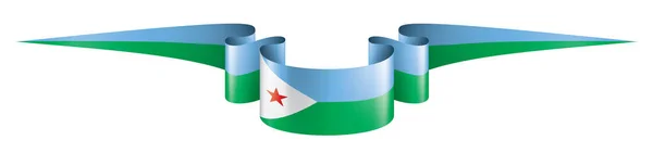 Djiboutis flagga, vektorillustration på vit bakgrund — Stock vektor