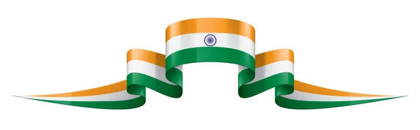 Indien-Flagge, Vektorabbildung auf weißem Hintergrund — Stockvektor