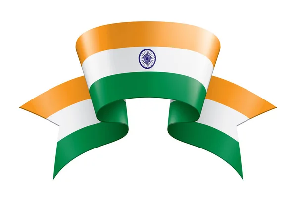 Bandeira da Índia, ilustração vetorial sobre um fundo branco —  Vetores de Stock