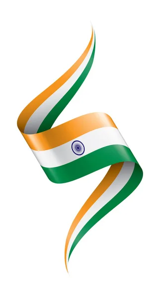 Indyjska flaga, ilustracja wektora na białym tle — Wektor stockowy