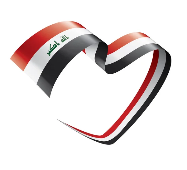 Irakische Flagge, Vektorabbildung auf weißem Hintergrund — Stockvektor