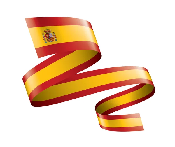 Spain σημαία, διανυσματική απεικόνιση σε λευκό φόντο — Διανυσματικό Αρχείο
