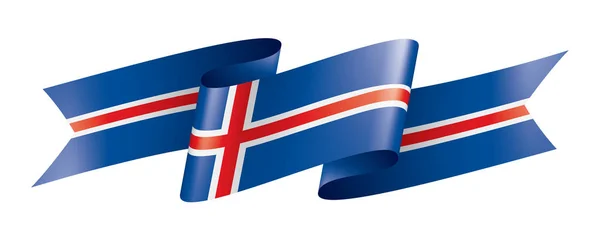 Bandera de Islandia, ilustración vectorial sobre fondo blanco — Vector de stock