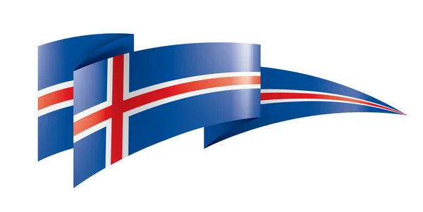Флаг Исландии, векторная иллюстрация на белом фоне — стоковый вектор