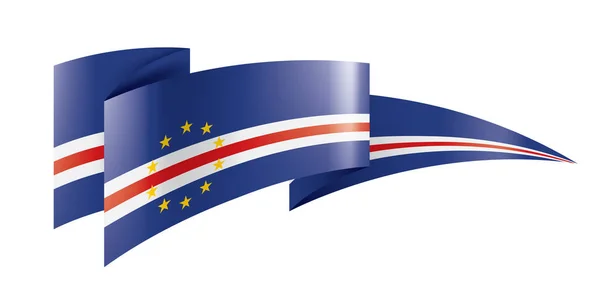 カーボベルデの旗、白い背景のベクトルイラスト — ストックベクタ