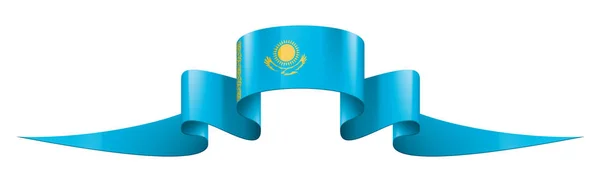 Σημαία Καζακστάν, διανυσματική απεικόνιση σε λευκό φόντο — Διανυσματικό Αρχείο