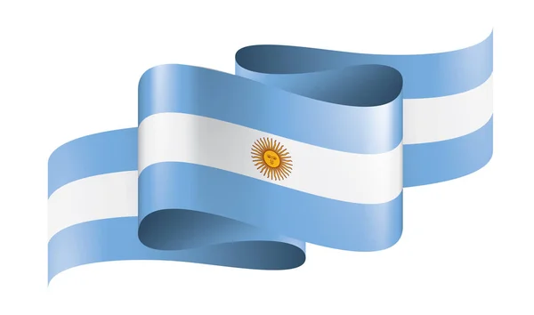 Bandeira da Argentina, ilustração vetorial sobre fundo branco — Vetor de Stock