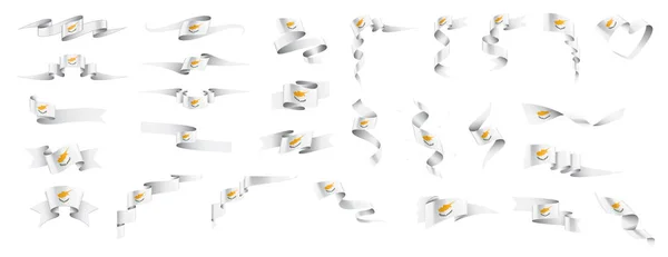 Drapeau de Chypre, illustration vectorielle sur fond blanc — Image vectorielle